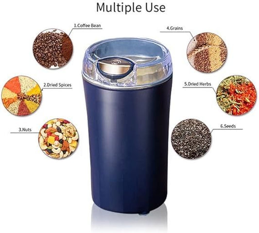 Portable Electric Coffee Grinder Mini Electric Grinder with 4Blade Mixer for Coffee Spices Herbs Masala & Beans Electric Mixer Grinder Mini Small Grinder for Kitchen