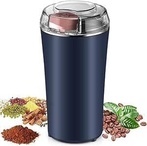Portable Electric Coffee Grinder Mini Electric Grinder with 4Blade Mixer for Coffee Spices Herbs Masala & Beans Electric Mixer Grinder Mini Small Grinder for Kitchen